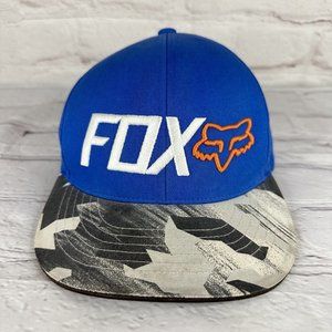 Fox Racing Vintage OSFA Snapback Hat Adjustable Adult Embroidered Logo Cap